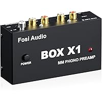 Fosi Audio Box X1 Phono Preamp for MM Turntable Mini Stereo Audio Hi-Fi Phonograph/Record Player Preamplifier with 3.5MM Head