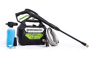 Greenworks 1700 PSI 1.2-Gallon-GPM 13 Amp Cold Water Electric Pressure Washer, GPW1704