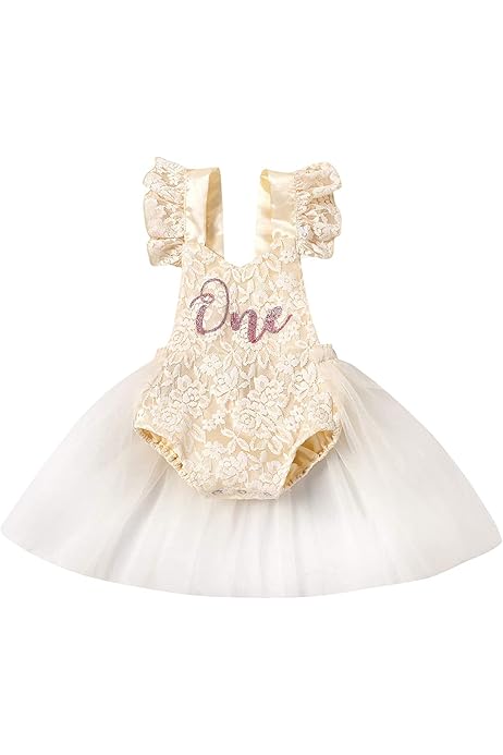 Vestidos Bautizo Bebe Body Tutú De Encaje Para Bebé Niña