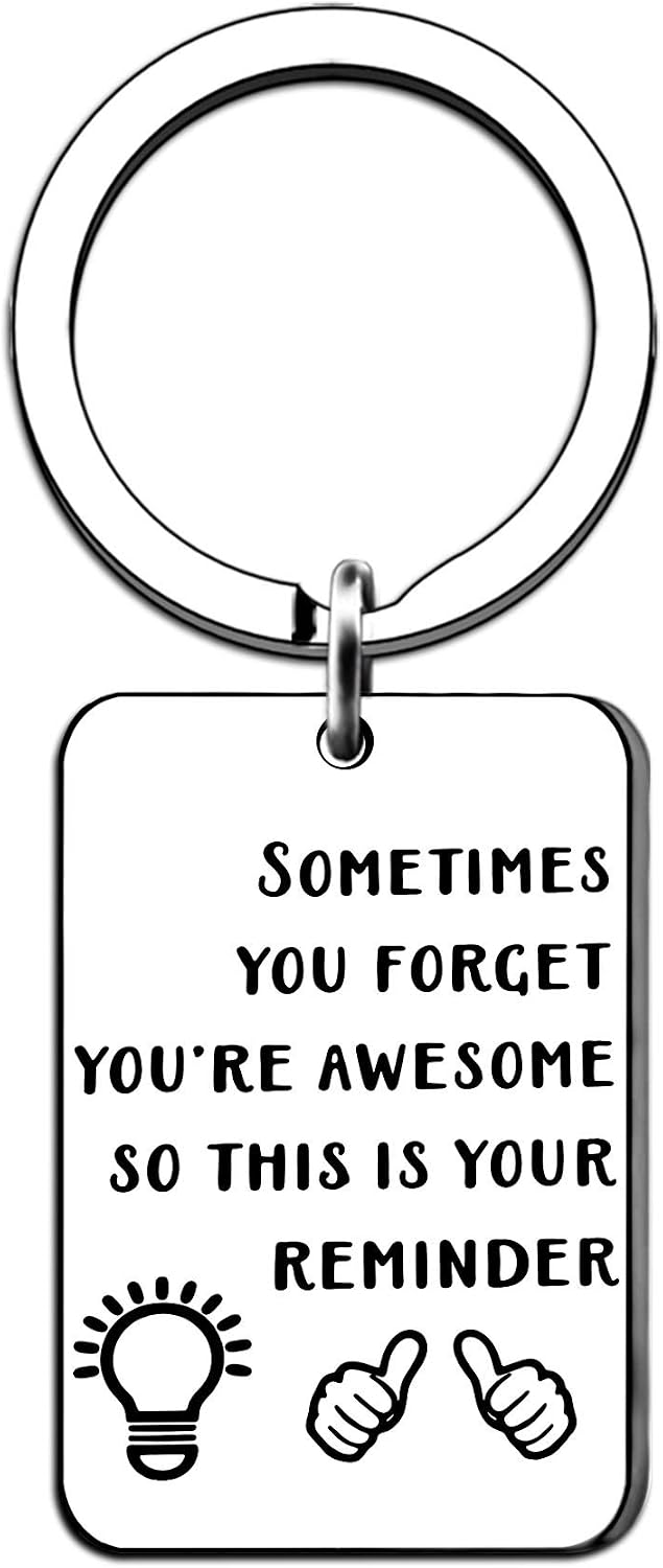 JMIMO Inspirational Keyring Gifts for Women Girls Leaving Gifts for Colleagues Coworkers Boss BFF, Silver