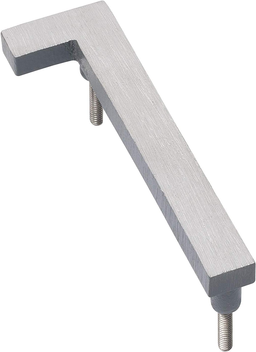 Address Signs - Montague Metal Products MHN-04-F-GY2-1 Solid Brushed Aluminum Modern Floating Address House Numbers, 4