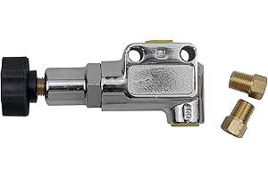 FORCITORY Aluminum/Steel Knob Adjustable Disk Brake Proportioning Valve Compatible with Wilwood Style 260-12627 260-8419 (M10 x 1.0 BF inlet)
