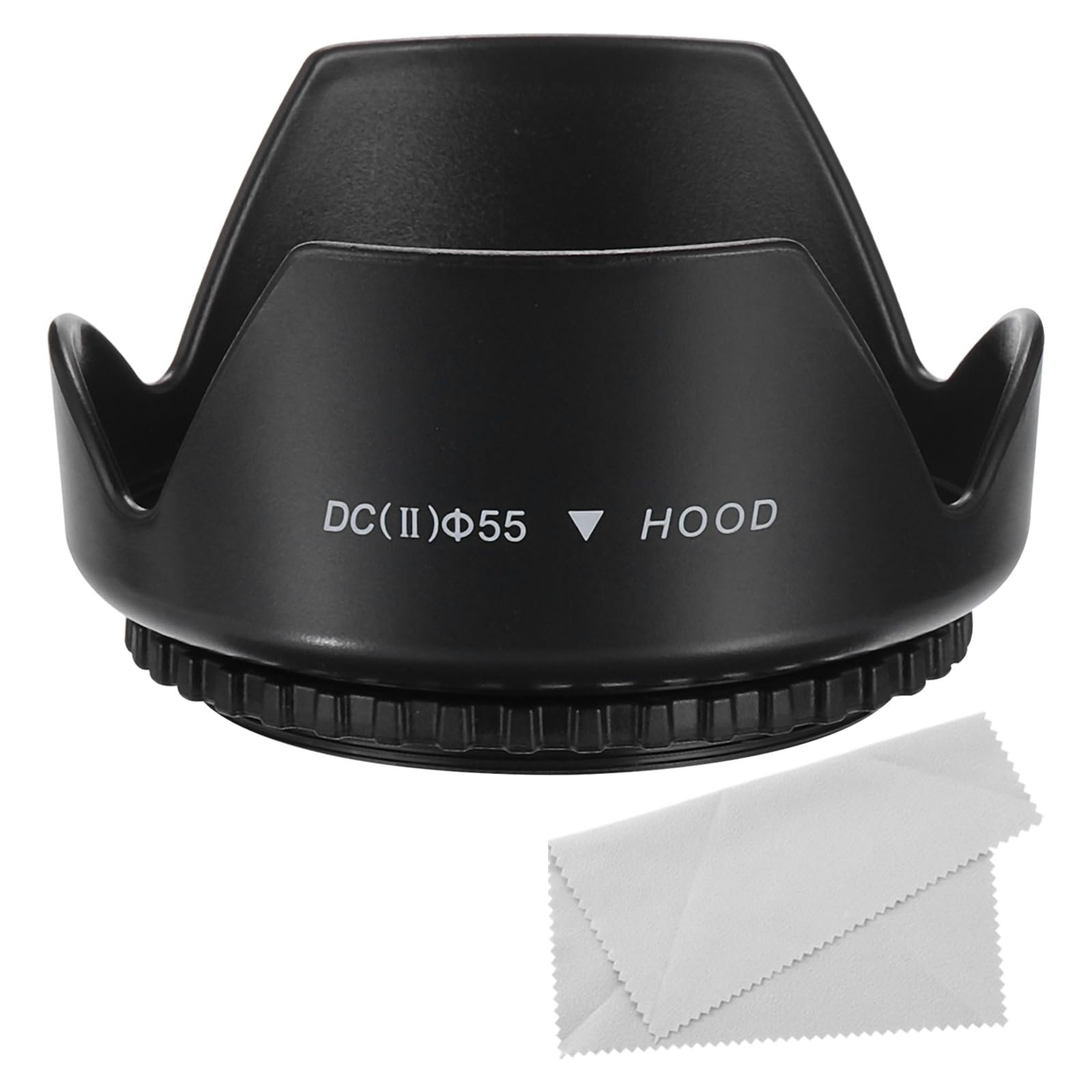 PATIKIL 55mm Camera Lens Hood, Flower Lens Hood Protector with Cloth for Anti-Reflection Blocks Excess Sunlight Enhance Camera Photography for Nikon, for Fujifilm, for Pentax, for Leica