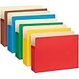 Blue Summit Expanding File Pockets, Letter Size, 5.25” Expansion, Assorted Colors – 10 Folders