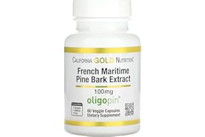 California Gold Nutrition French Maritime Pine Bark Extract, Oligopin, 100 mg, 60 Veggie Capsules