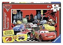 Ravensburger Disney Cars Fast Mover Puzzle + 3D Glasses (100 Piece)