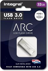 Integral 32GB USB 3.2 Gen 1 Flash Drive Arc Metal Casing 70MB/s Memory Stick view 7