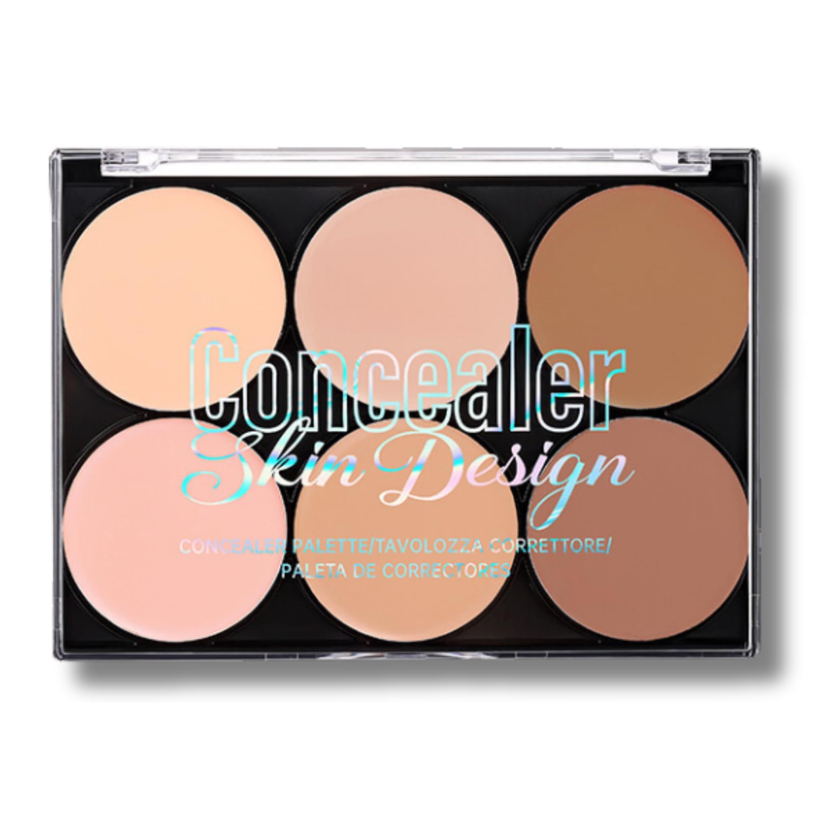 Six Shades Concealer Full Coverage, Colour Corrector Palette, Under Eye Concealer Foundation Cream Contour Palette Blendable Shades Professional Colour Corrector For Dark Circles, Red Marks, Scars