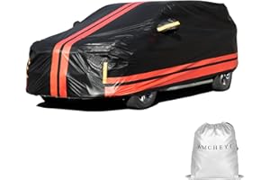 WMCHEYI Car Covers for Automobiles,6 Layers Car Cover Waterproof All Weather, Outdoor Car Cover Sun UV Rain Snow Wind Protection, Red Full Exterior Cover Fit for 205"(207 * 74 * 74 inch) SUV
