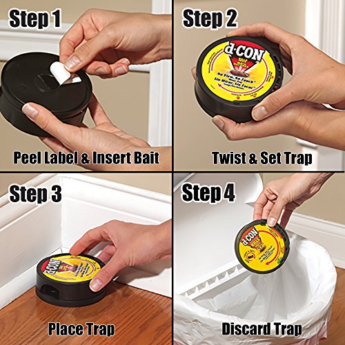 dCON No View, No Touch Covered Mouse Trap, 2 Traps (Pack of 8
