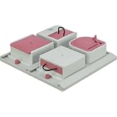 TRIXIE Cat Activity Poker Box Strategy Game &ndash; Interactive Puzzle Toy with 4 Modules &ndash; Treat Puzzle Feeder for Mental Stimulation &amp; Slow Feeding &ndash; Pink/Gray, 12.2 x 12.2 x 2.5 in