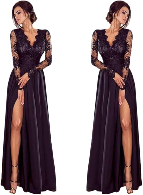 vestiti di pizzo eleganti lunghi