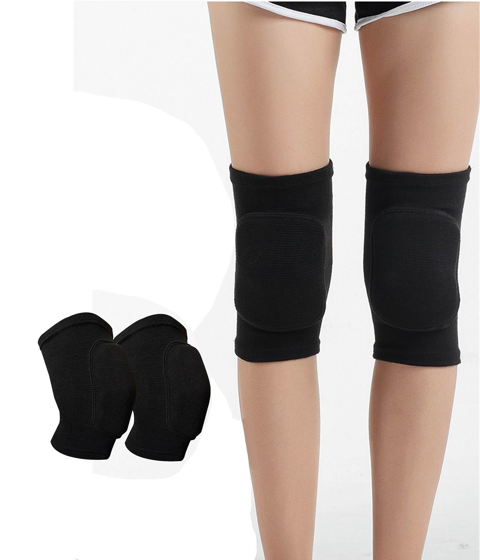 Photo 1 of YYaaloa Knee Pads for Women, Soft Dance Knee Pads Wrestling Knee Pads Volleyball, Dancing, Football, Yoga, Basketball, and Skating Work Flexible Elastic Knee Support (Black, Medium)