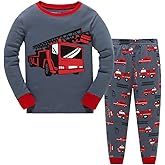 Little Boys Pajamas for Toddler Clothes Set Planet Train Sleepwear Long Sleeve 100% Cotton 2 Piece Kids Pjs Size 1-10 Years