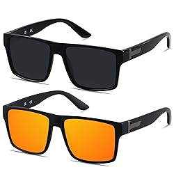 LYZOIT Square Sunglasses for Men Women Polarized