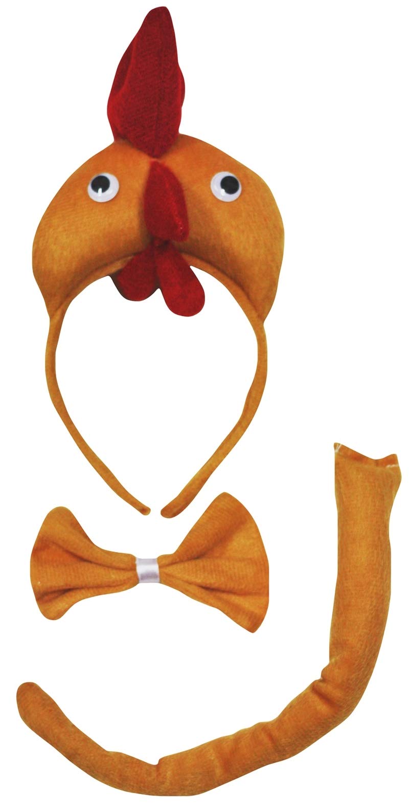 Petitebelle Cutie Headband Bowtie Tail Unisex 3pc Children Costume (Brown Chicken, One size)