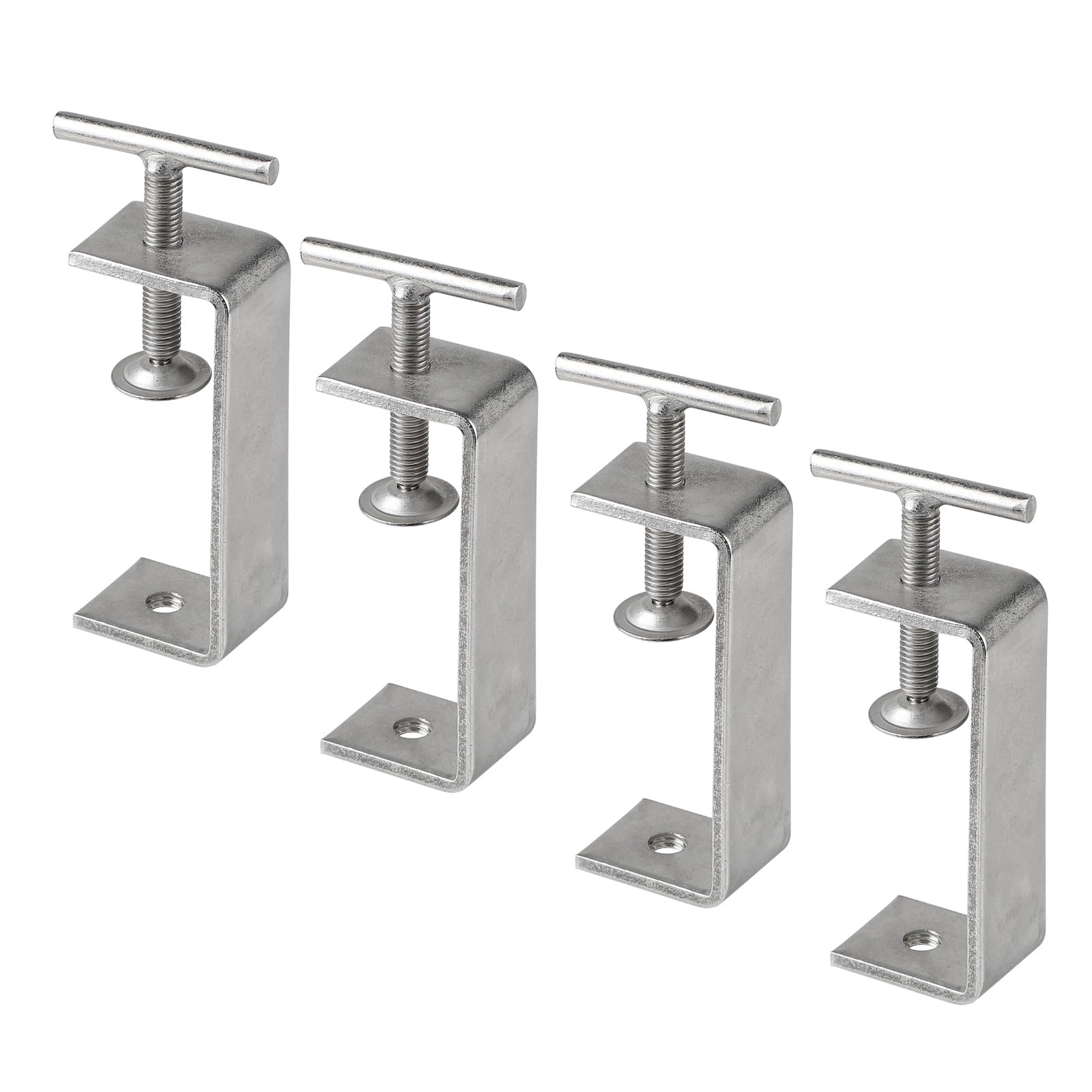 EXLECO 4 C Clamp Stainless Steel C Clamps 53-93 mm Screw Clamp Adjustable Jaw Openings Carrier Clamp Fixing Pliers Table Clamp Carrier Clamp Mounting Clamp for Welding Carpentry Woodworking