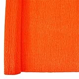 Just Artifacts Premium Italian Style Crepe Paper Roll - 8ft Length/20in Width (Color: Fire Orange)