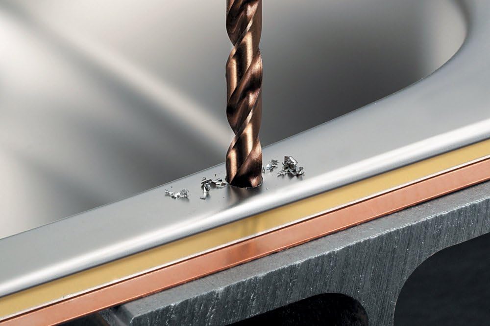 wolfcraft HSS Co Metal Drill Bit I 7451010 I For drilling into extremely tough and hard materials, black, ø4,2x75mm - Image 3