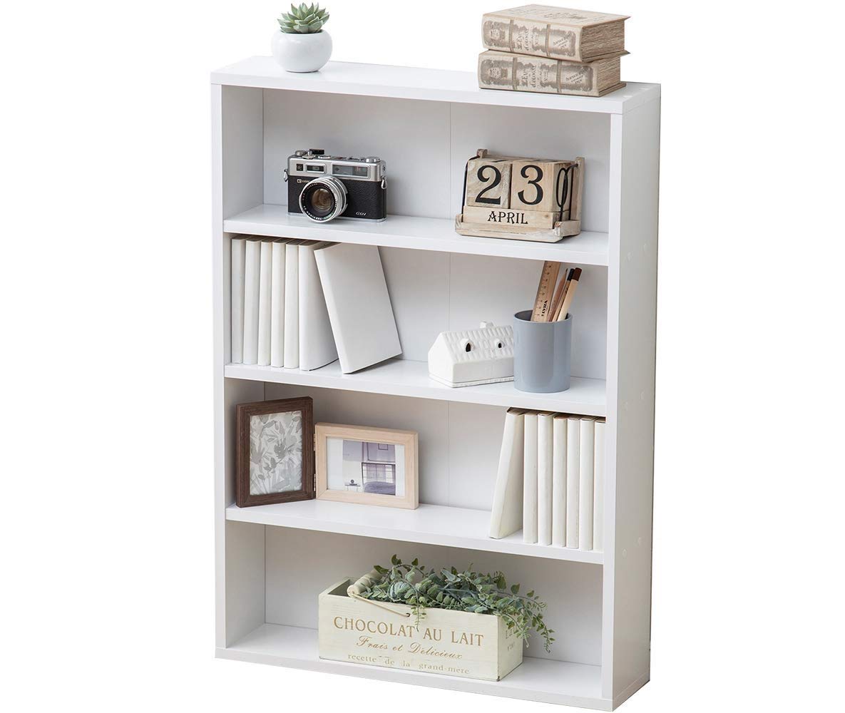 アイリスオーヤマ 本棚 コミックラック 大容量 幅59.9×奥行15×高さ84㎝ ホワイト CORK-8460商品画像