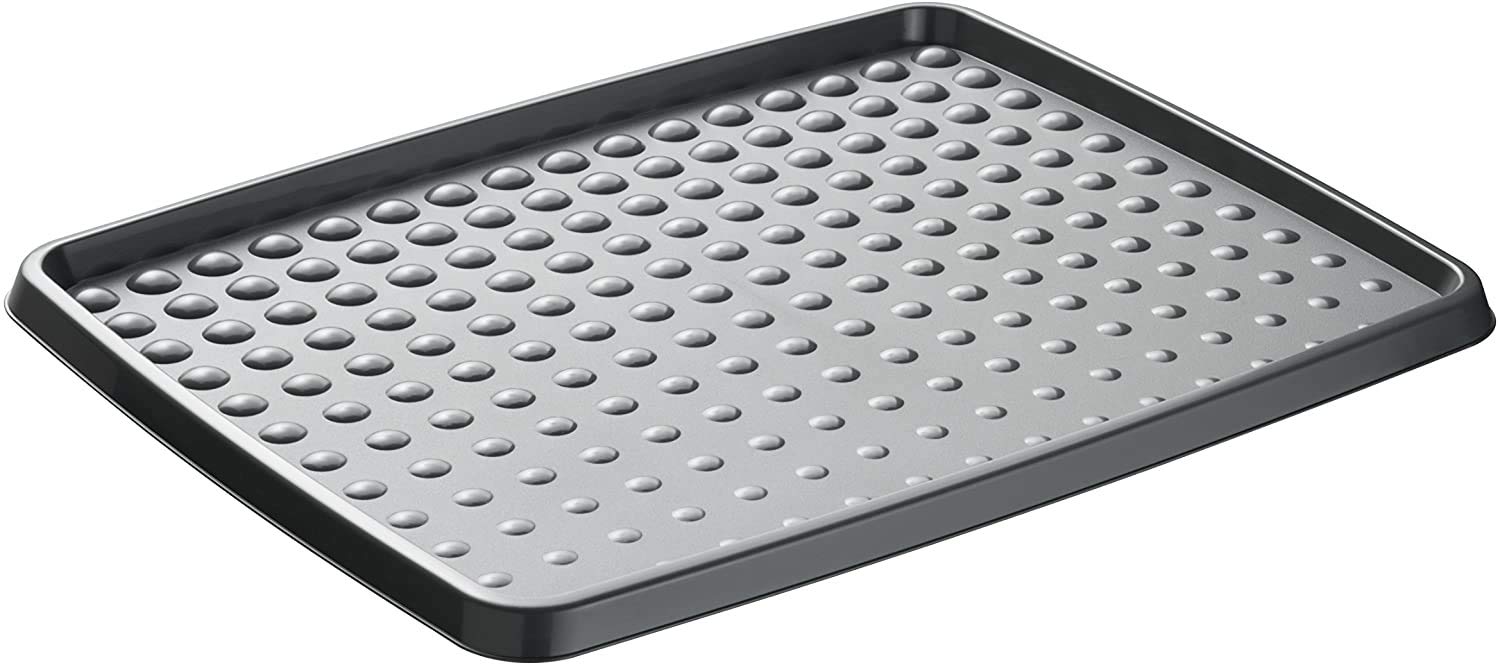 Rotho, Drops, Shoe rack / Shoe drip tray, Plastic (PP) BPA black, 48,0 x 37,0 x 1,8 cm