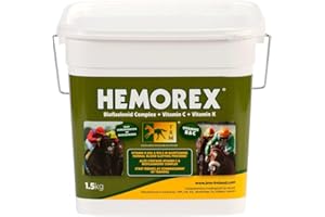 Thoroughbred Remedies TRM Hemorex Powder Horse Feed Supplement | Contains Vitamin C, Vitamin K, and Bioflavinoids for Healthy Blood Vessels and Lungs - 1.5 kg