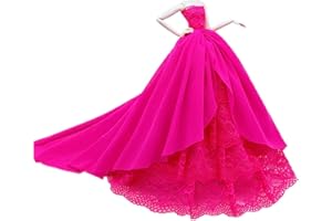 APATSUKI Fashion Princess Wedding Dress Party Gown Clothes for 11.5inch Doll Fishtail Dresses 1:6 Dolls Accessories (Style G)
