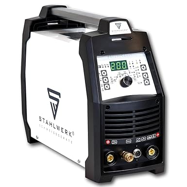 STAHLWERK AC/DC WIG 200 Puls D, digitales Schweißgerät mit 200 Ampere WIG & MMA, Job-Speicher, ALU & Dünnblech geeignet, weiß