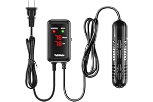 YukiHalu Aquarium Heater 50/100/200/300/500W with Protective Case, Fish Tank Heater, Temperature Adjustable, External Tempera