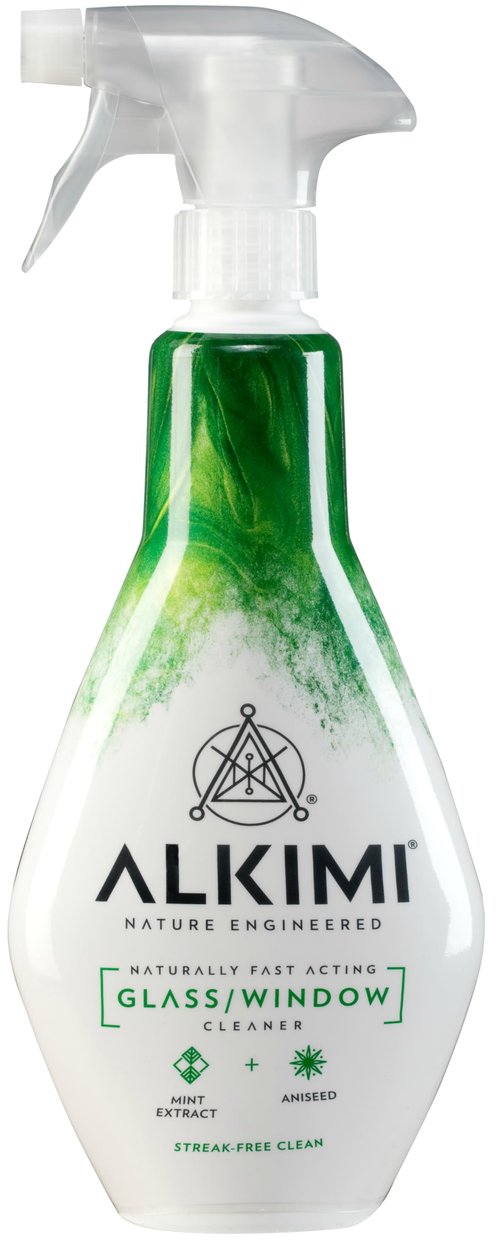 ALKIMI Glass & Window Cleaning Spray – Powerful Cleaning, No Harsh Chemicals, with Natural Mint Extract & Aniseed