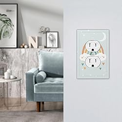 Rainbow Smile Cloud 1 Gang Electrical Duplex Outlet