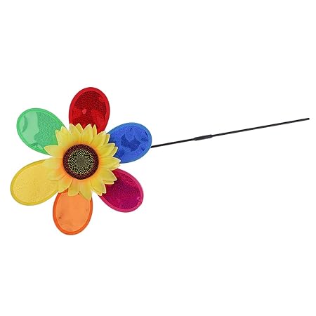 ShoppingLane Colorful Sequins Sunflower Windmill Whirligig Home Party Toy Yard Lawn Ornament Kits