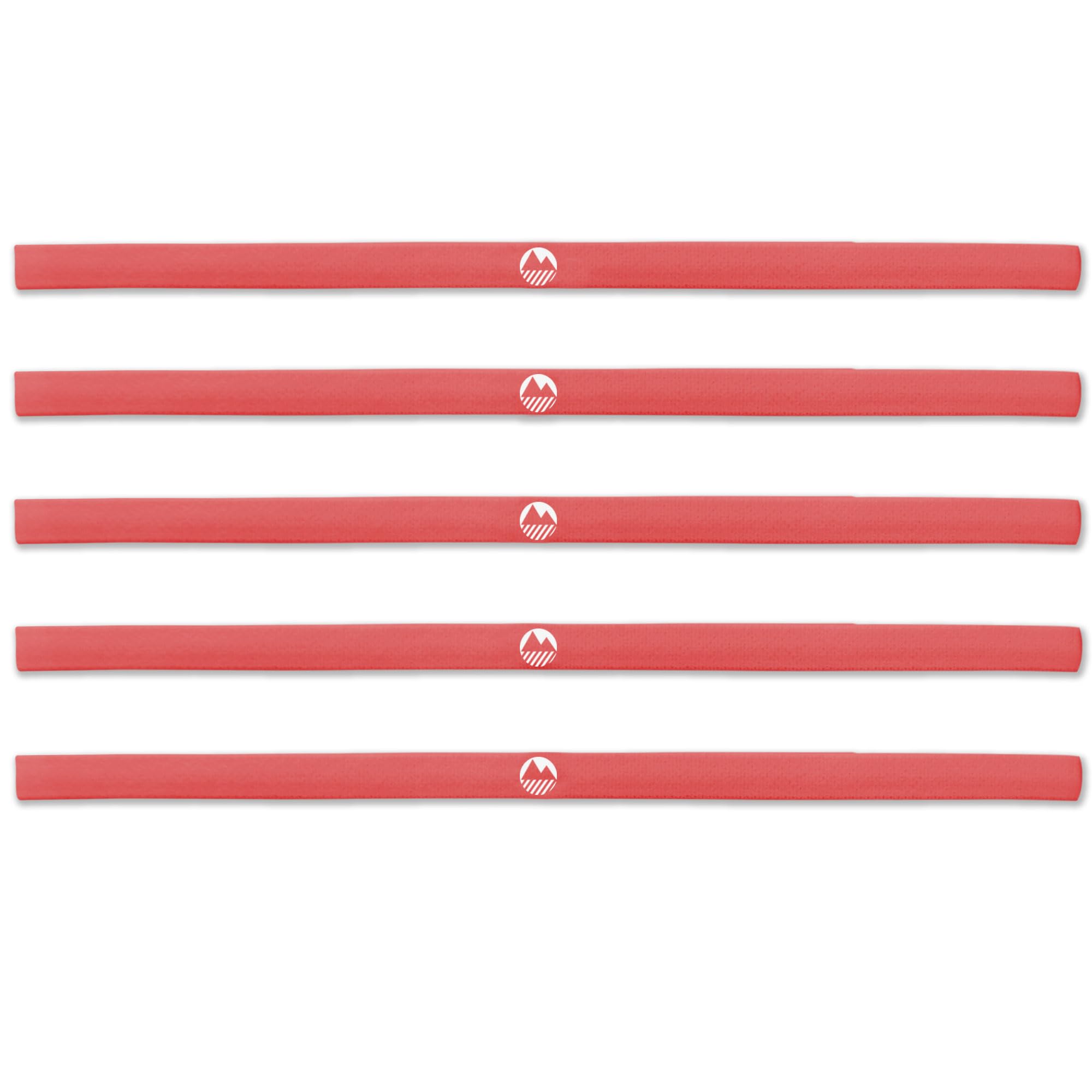 Lakeland Active - Skinny Gel Grip Headband (5 Pack) - Red