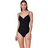 Profile by Gottex Tutti Frutti V-Neck Surplice One Piece - Built-in Soft Cups, Adjustable Straps, Front and Back Lining