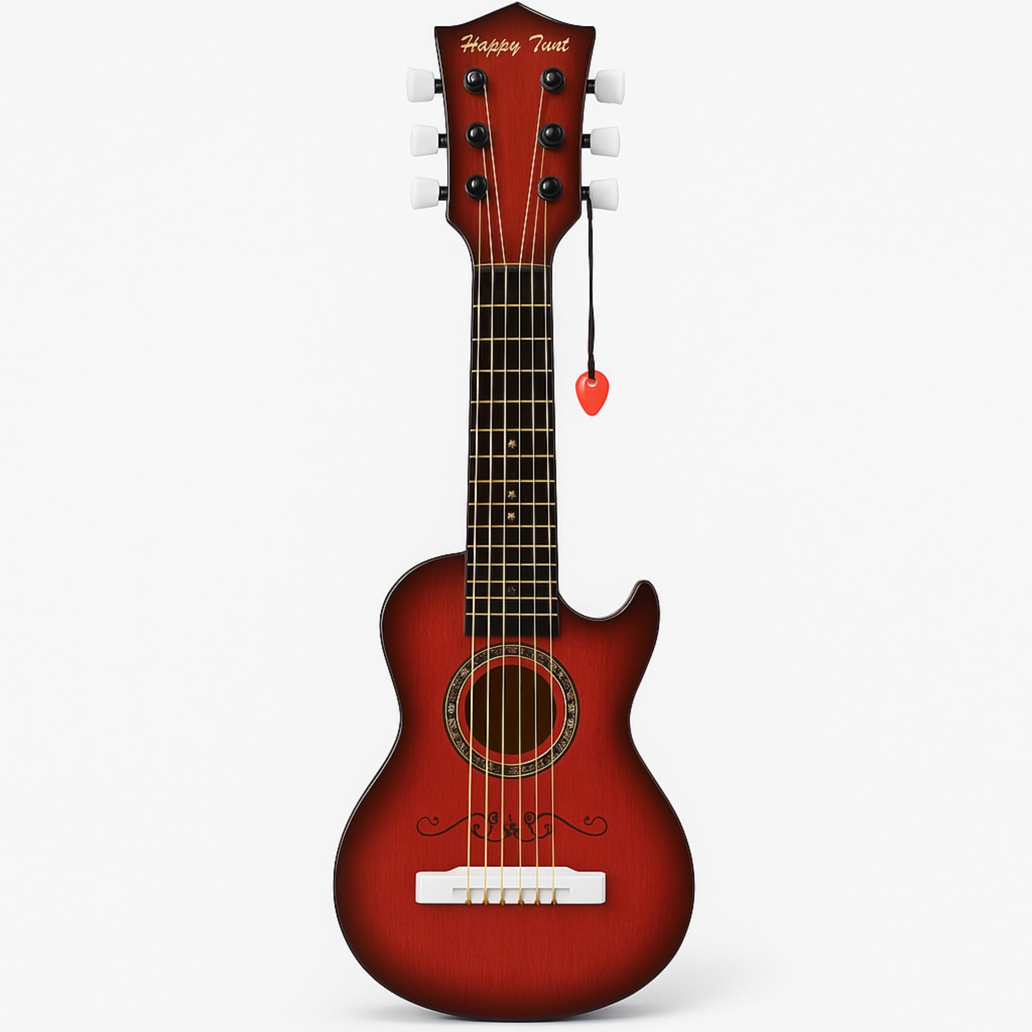 Photo 1 of 23" Acoustic Guitar, Kids 6 String Toy Guitar - Realistic Steel Strings - Beginner Practice First Musical Instrument for Children, Toddlers (Mahogany)