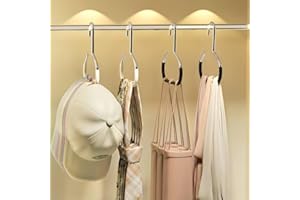 2pcs Simple Hat Storage Hooks, Metal Material for Scarf Organization, Belt Organization, Bra Organizer (White)