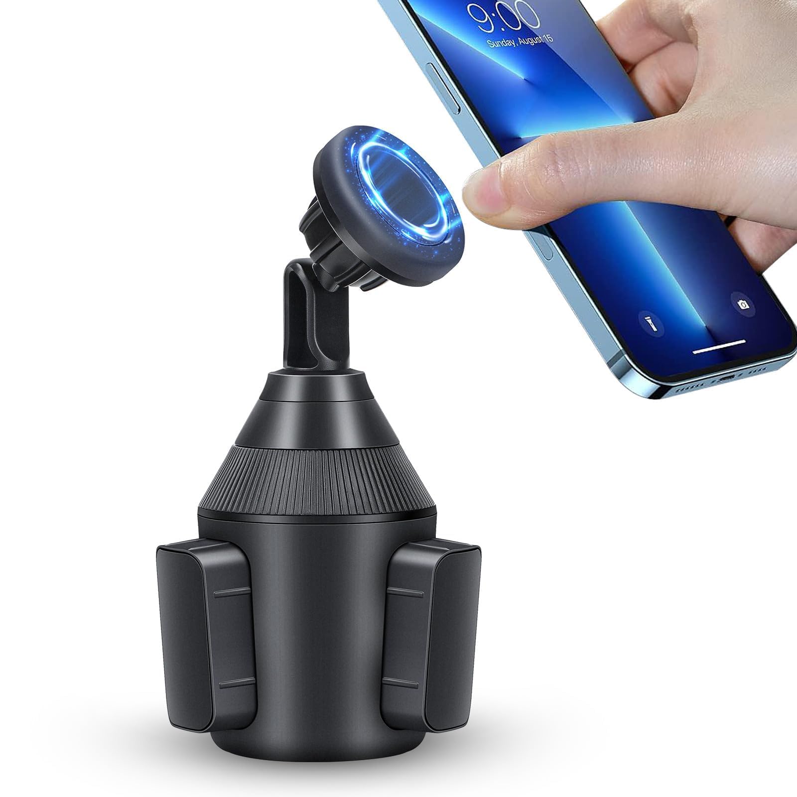 EEEKit Car Cup Holder Phone Mount, Universal Magnetic Cup Phone Holder with 2 Strong Magnets for 4.0-7.2in Smartphone