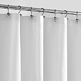 ALYVIA SPRING Extra Long Fabric Shower Curtain Liner Waterproof - 72" x 84", Soft & Lightweight XL Shower Curtain with Magnets, Machine Washable - 72x84, White