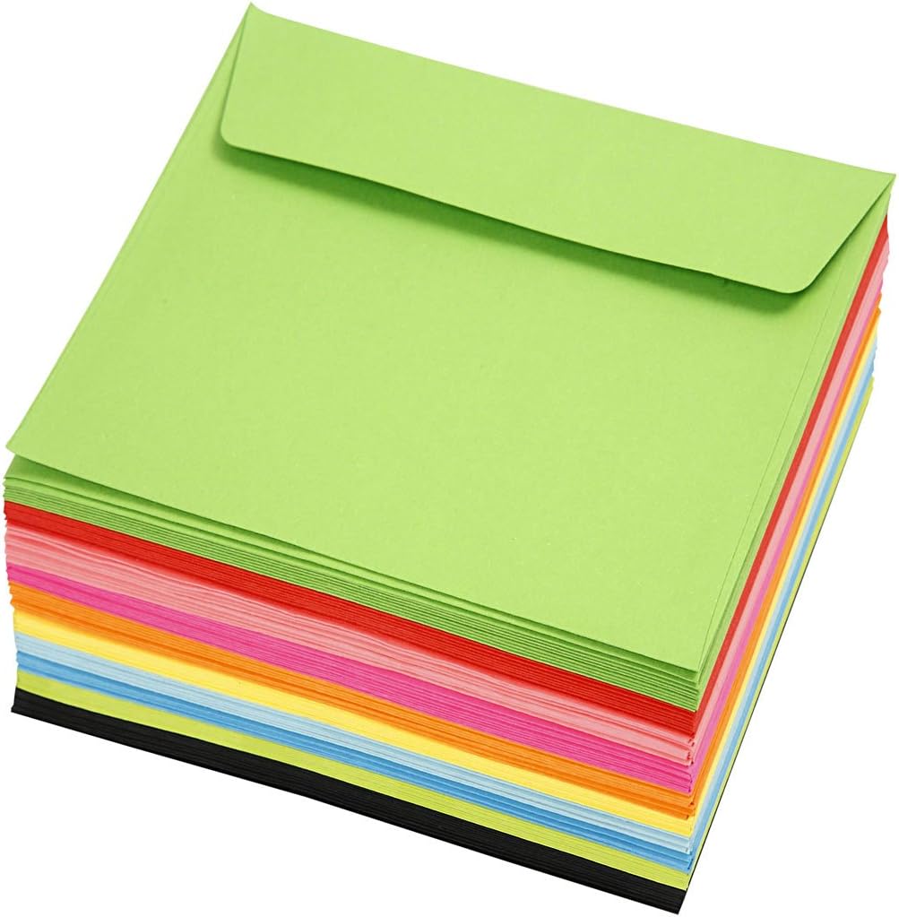 Farbige Umschläge in Größe 15x15 cm von Amazon.de Produkttbild