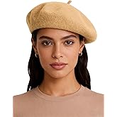 Sumolux Women Beret Hat Wool Vintage French Solid Color Classic Winter Cap