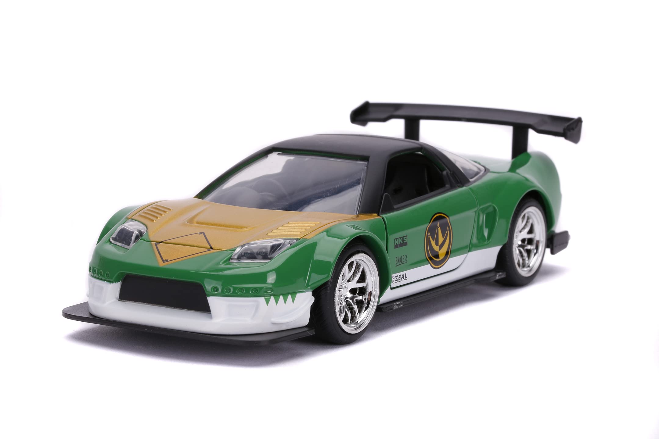 Jada Toys 253252010 Power Rangers 2002 Honda NSX Type-R Die-cast Open Door Toy Car 1:32 Scale Metallic Green
