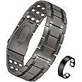 Cigmag 3X Magnetic Bracelets for Men Upgrade Folding Clasp Titanium Bracelet & Copper Ring Adjustable Set with Sizing Tools