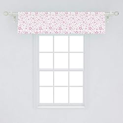 Ambesonne Cherry Blossom Window Valance, Pink