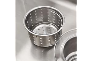 GZILA Kitchen Sink Drain Basket Only, 3-inch Basket for Kitchen Sink Strainer Replacement, Deep Cup with Handle, SUS 304 Stai