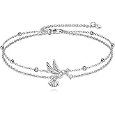 POPLYKE Bracelet for Women 925 Sterling Silver Dove/Hummingbird/Cat Animal Bracelet Jewelry Gifts for Mother Daughter Sister Grandma
