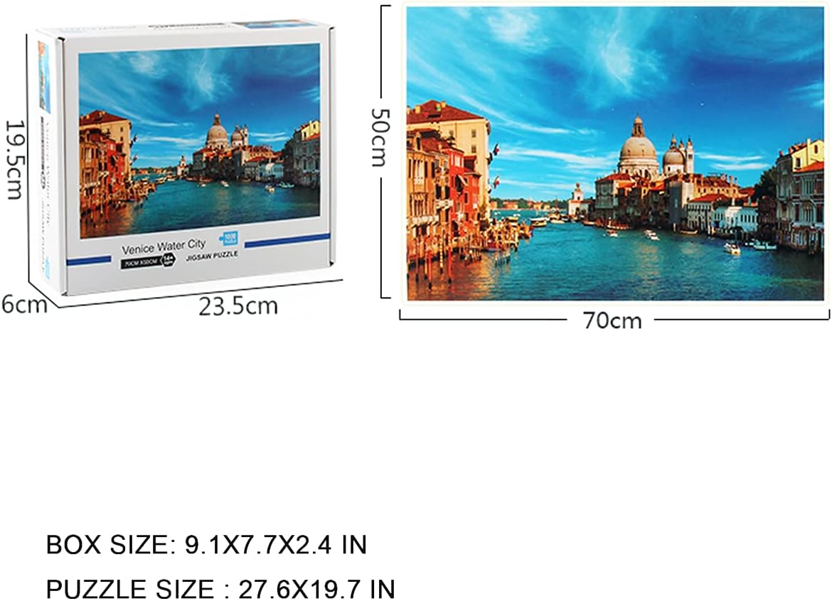 Puzzles for Adults 1000 Piece, Venice Water City Jigsaw Puzzles 1000 Piece Puzzles for Adults, 1000 Piece Puzzles Adult Puzzles Kids Puzzles: Toys & Games