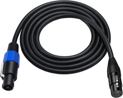 Halokny Speakon to XLR Adapter Cable 3 Pin Female to Male 3m Twist Lock