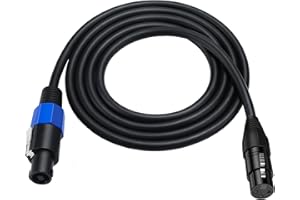 MTUERANC Speakon to XLR Speaker Cable, XLR 3 Pin Female to Speakon Male Speaker Audio Adapter for DJ/PA Speaker Cord with Twist Lock (Speakon to XLR Female 3M/10Feet)