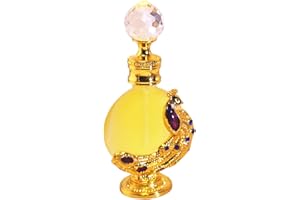 Arabic Perfume Oil, 12ML Dubai Perfume Oil, Long Lasting Fragrances with Golden Rhinestone Bottle for Women Girls