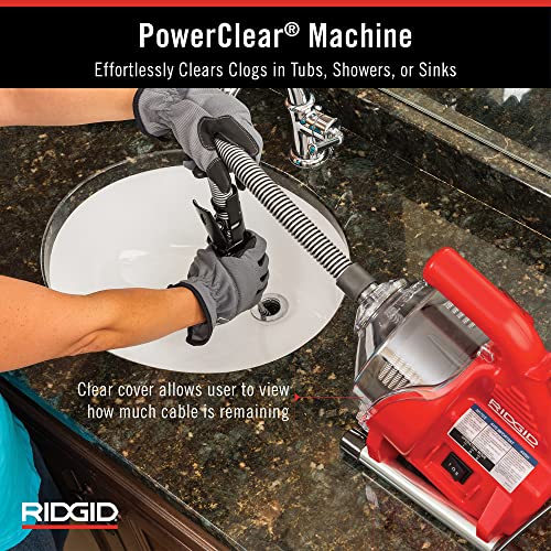 RIDGID PowerClear 120Volt Drain Cleaning Machine Kit for Tubs, Showers